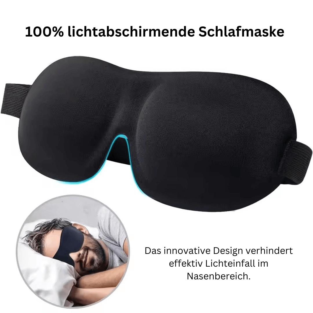 valeia 3D Schlafmaske - für tiefen, ungestörten Schlaf