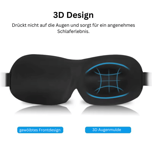 valeia 3D Schlafmaske - für tiefen, ungestörten Schlaf